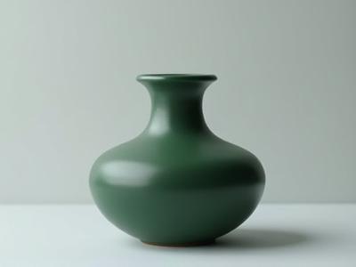 Hand-thrown ceramic vase with a matte finish.