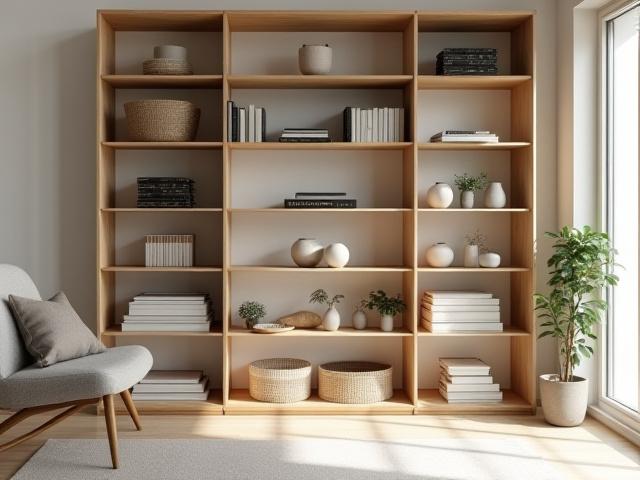 A perfectly organized bookshelf or pantry